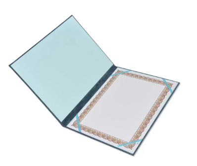 FIS A4 Certificate Folder with Certificate Velvet, Blue - FSCLCFVBL