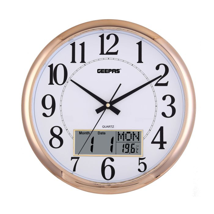 GWC 4802 Wall Clock With LCD Display