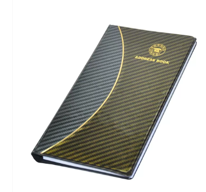 FIS Address Book English with PVC Cover 4 Rings, 250 x 135 mm, 60 Sheets, FSAD25X13.5EN