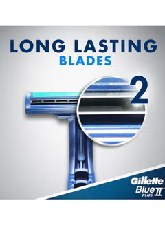 14-Piece II Plus Disposable Razor Set Blue