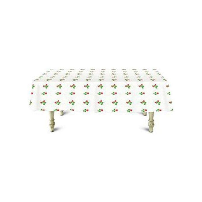 Royalford 20M Table Roll - Tablecloth Cover Protector | Tablecloth Daisy Silver, Small Polka Floral, Wipe Clean, Table Cloth | Spill Proof Reusable Roll | Ideal Dinning Table, Hall, & More (White & Gr