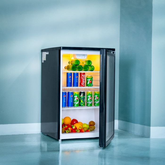 Showcase Chiller, CFC Free R600a, Lock And Key, GSC1601BE - Outside Condenser, Portable Low Noise Chiller Compartment, Compact Handle & Adjustable Thermostat, Ideal For Home & More