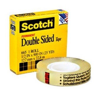 3M Scotch 665 Permanent Double-Sided Tape 25 Yards