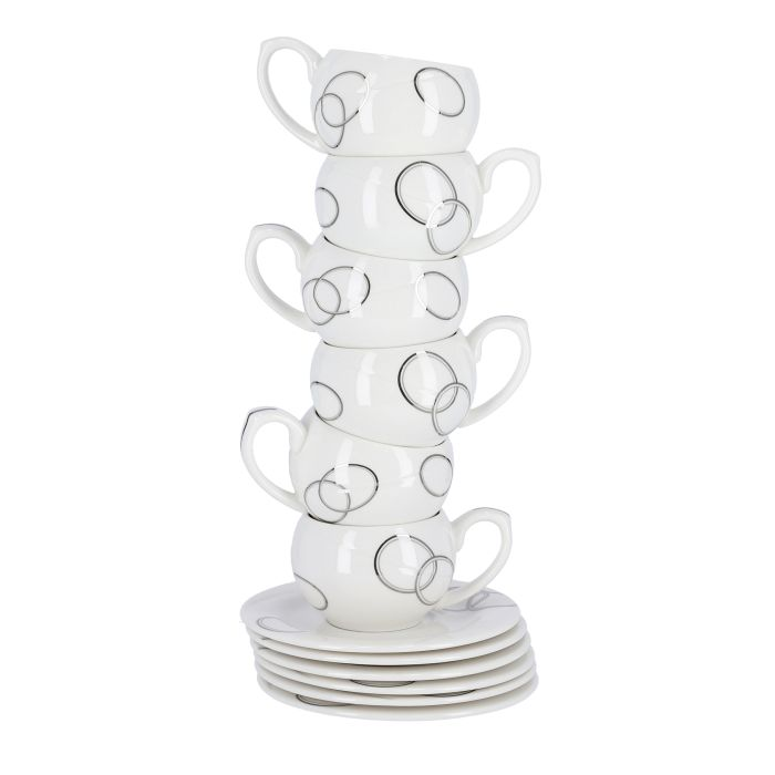 New Bone China Cup & Saucer Set Royalford RF4310