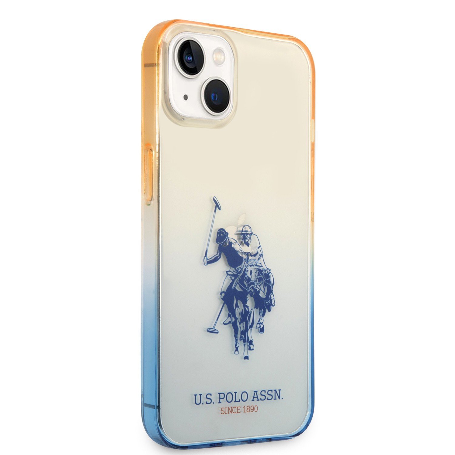 USPA PC/TPU Case With Dyed Bumper & Horse Logo For iPhone 14 Plus - Navy