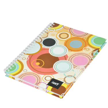 5-Piece Light Spiral Hard Cover Notebook, Single Ruled (100 Sheet) A5 Size - LINBSA51513