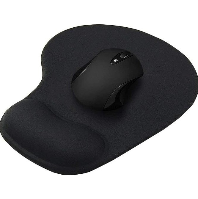 Mouse Pad With Gel Wrist Support For Computer, Laptop And Gaming, G-01 Black