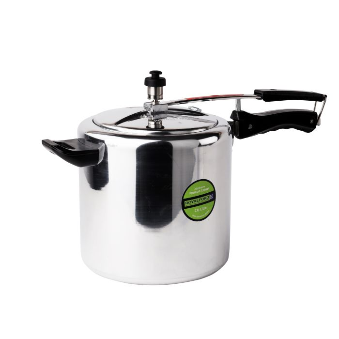 Aluminium Inner Lid Pressure Cooker, 7Ltrs, RF10014 | Extra Gasket & Safety Valve | Durable Cooker With Comfortable Handles | Ideal For Steaming, Cooking