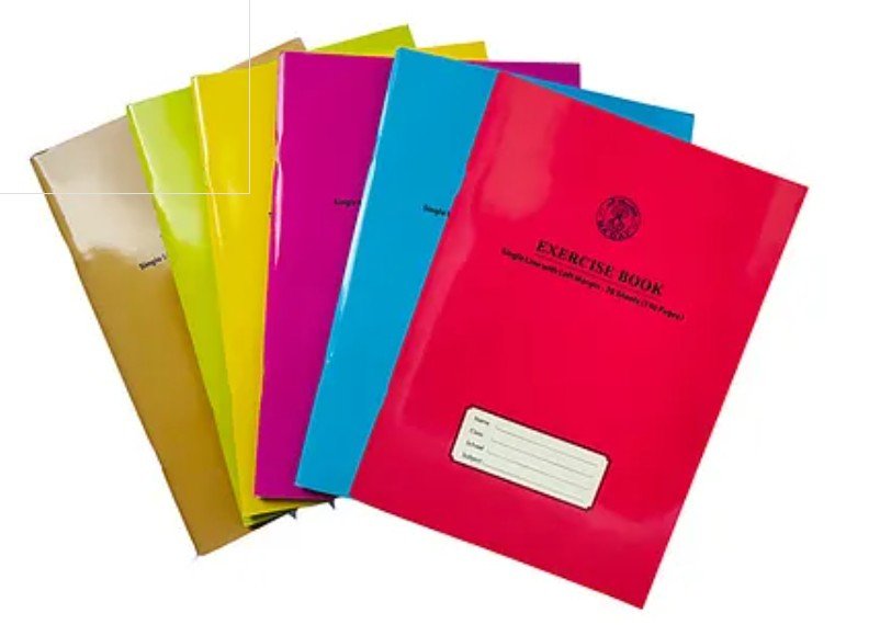 Sadaf Single Line A4 Exercise Book with Left Margin, 70 Sheets,140  Pages - Pack of 6