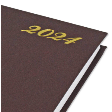 FIS Diary 2024 English (Friday & Saturday Combined) A5, Chocolate - FSDI91E24CH
