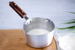 Royalford 6" Milk Pan With Wooden Handle - Silver