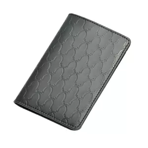FIS Black Polyurethane For Unisex - Passport Wallet - FSGNBKD1