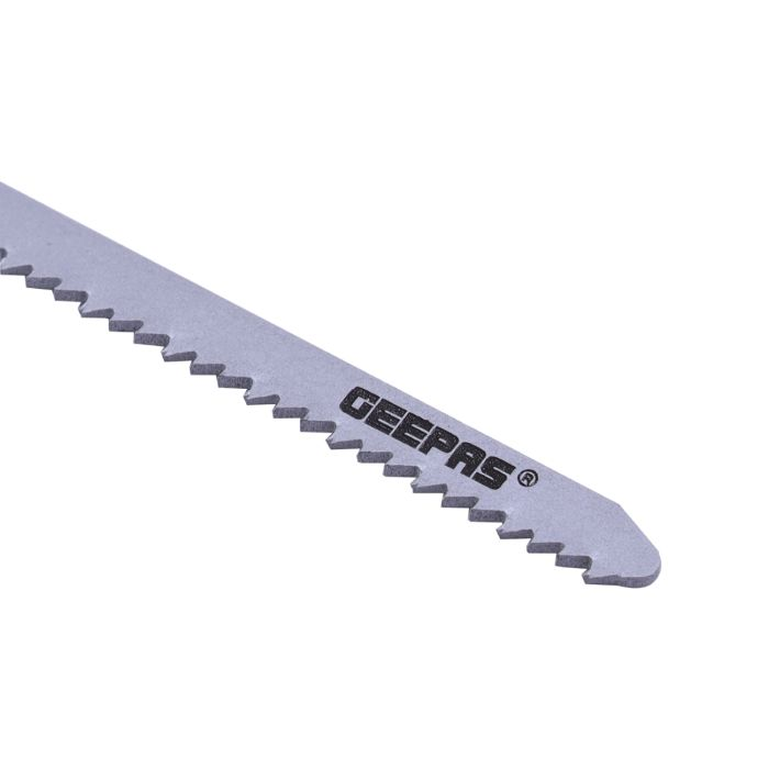 Geepas 5Pcs Jigsaw Blades - 50mm Wide & 76mm Length, Cutting Capacity Up To 15mm | Compatible With All Brands Jigsaw