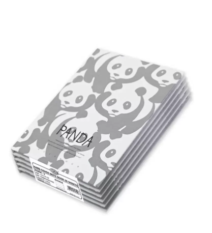 FIS Pack Of 5 Hard Cover Notebook, 96 Sheets A5 Panda Design 2 -FSNBHCA596-PAN2
