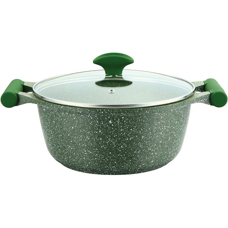 Prestige 20cm Casserole w/lid Granite Non Stick - Aluminium - Green