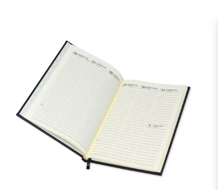 FIS Diary 2023 English (1-Week at a glance) A5, Italian PU, 1-Side Padded, Blue - FSDI78EP23BL