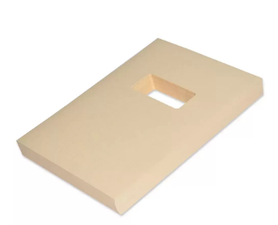 100-Sheets FIS A4 Embossed Binding Sheets with Window, Brown - FSBD240A4WBR