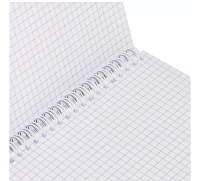 FIS Pack of 5 Spiral Note Book, A4, 5mm Square, 80 GSM, 74Sheets - FSNBS90A411