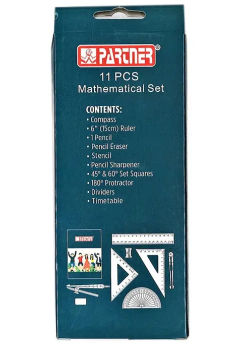 Partner Geometry Set Multicolour 11 Pieces