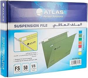 Atlas Suspension Hanging File Red Box - 50 Pieces