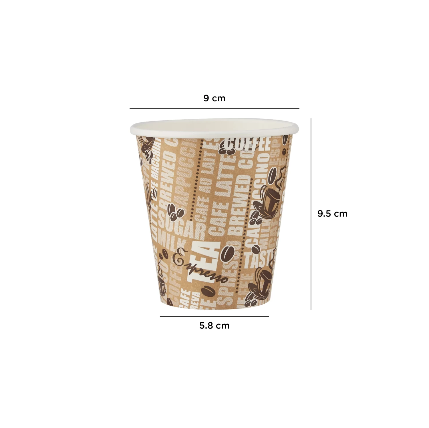 Printed Single Wall Paper Cups ( Pieces 1000 )
