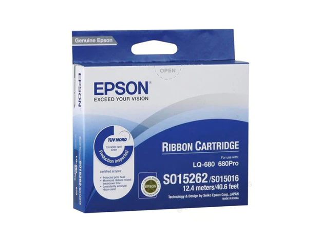 Epson Sidm Black Ribbon Cartridge For Lq-670/680/Pro/860/1060/25xx (C13s015262ba)