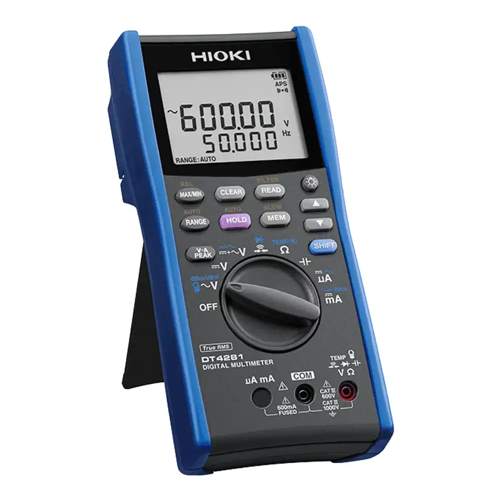 True RMS Digital Multimeter, 600mA-1000A, 1000V AC/DC, CAT IV 600V, With Temperature And Capacitance Measurement