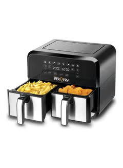 Digital Dual Zone, Air Fryer 1700W 4L+4L, Capacity With Rapid Hot Air Circulation For Frying, Grilling, Broiling, Roasting, and Baking 8 L 1700 W DZAF1700-B5 Black/Silver