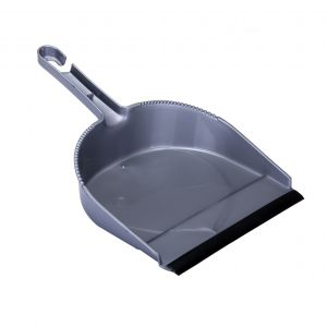 Royalford Dust Pan Long Handle With Construction - Pp Polymer - Grey