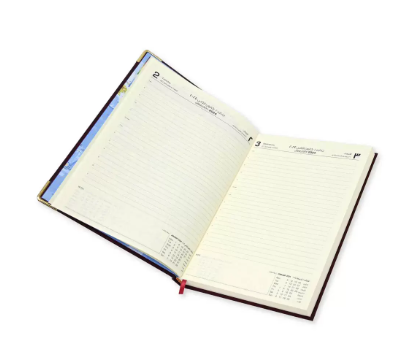 FIS Executive Diary 2024 (Arabic/English) Bonded Leather, Cover Maroon - FSDI88AEB24MR