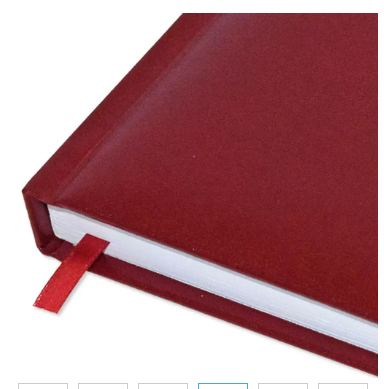 Fis 2024 A5 Diary,Gold Corners,English Vinyl 1Side Padded Maroon -FSDI22E24MR