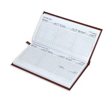 FIS 2023 Slim Arabic English Diary Vinyl Hard Cover Brown -FSDI51AE23BR