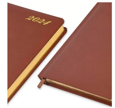 FIS Golden Diary 2024 (English) Brown, A5 - FSDI23EG24BR