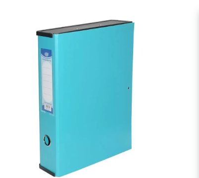 FIS Colored PP Rigid Box File Light Blue Color with Black Plastic Sides - FSBFRIGIDPPLBL