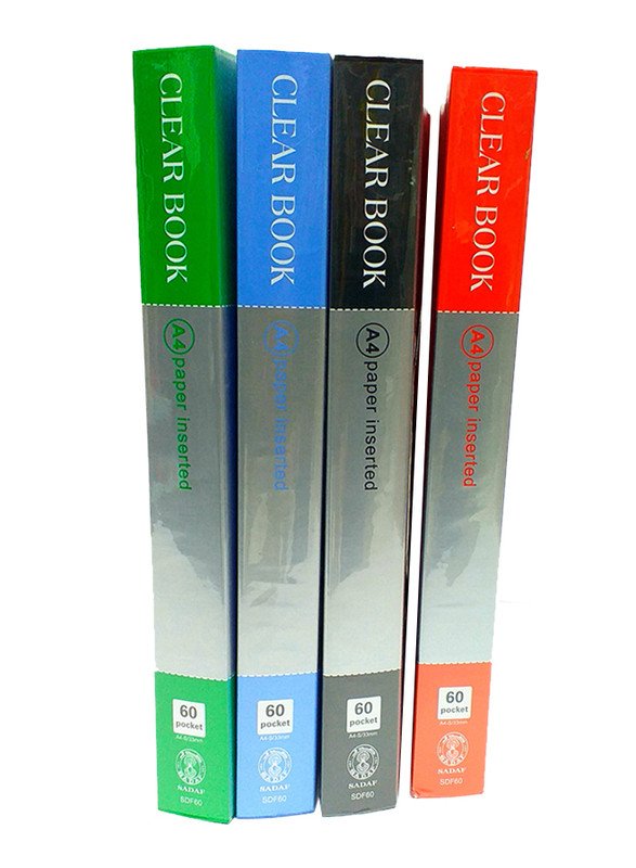 Sadaf Display Book A4 60 Pocket SDF60, Assorted Color
