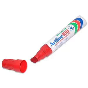 Artline Jumbo Marker, Pack of 12, Ek-100 7.5-12.0 Water Proof, Red - ARMK100XFRE