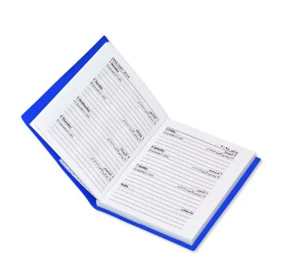FIS 2024 Pocket Diary Arabic English With Pvc Soft Cover Blue -FSDI13AE24BL