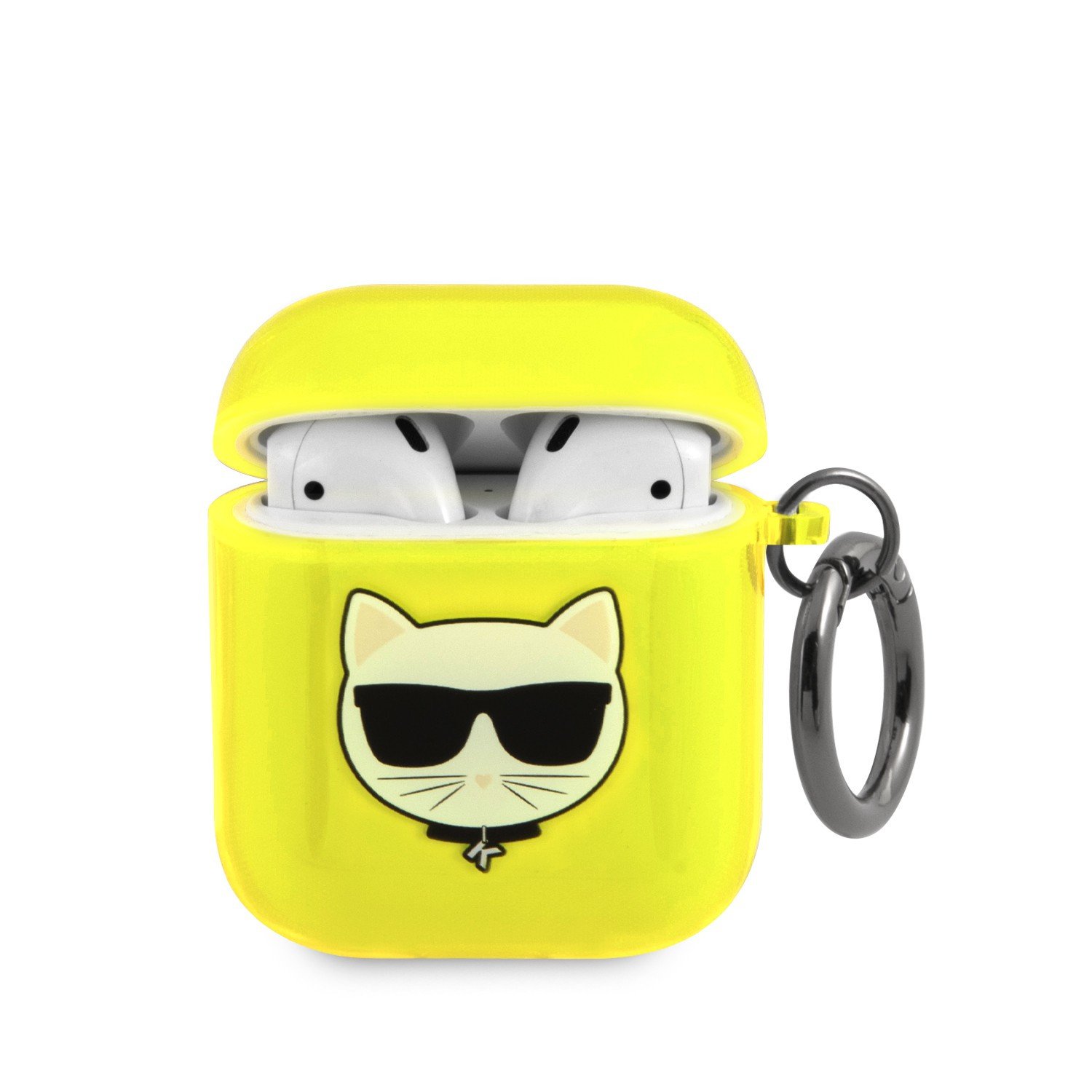 Karl Lagerfeld TPU Choupette Fluo Case for Apple Airpods 1/2 - Yellow