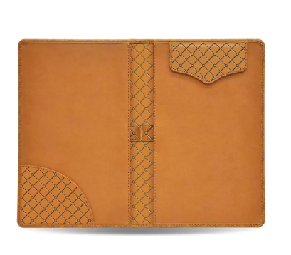 Executive Bill Folders Brown Color, Italian PU Covers with Magnetic Flap, Pen Holder, Round Corners, Gift Box, 155 x 245 mm - FSCLBFBRD2