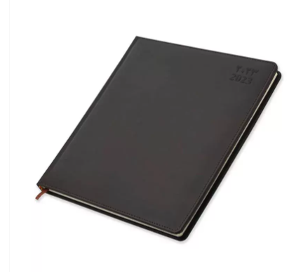 FIS Executive Diary 2023 Arabic/English/French (1-Week at a glance) Italian PU Padded, Cover, Dark Brown - FSDI35AEP23DBR