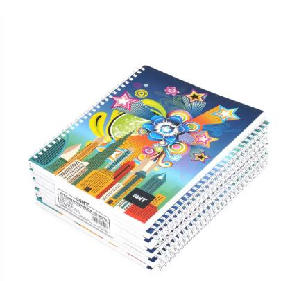 LIGHT Spiral Soft Cover Notebook, 100 Sheets, Single Line, 9X7 Inches -LINB971608S