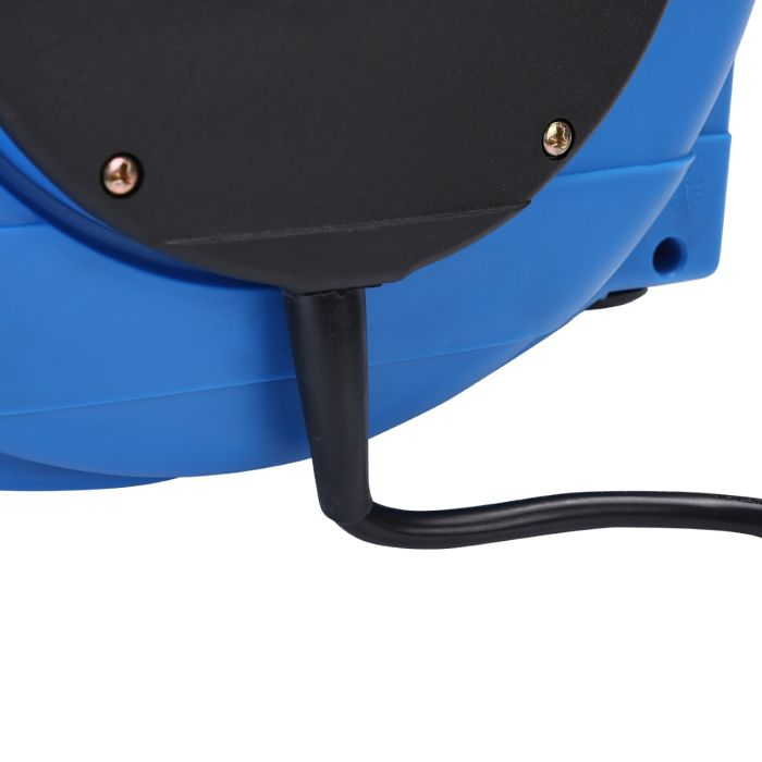 Geepas 15M Cable Reel - Extension Reel With 15M Heavy-Duty Winding Cable And Safety Cut Out Switch, 1800 Rotating Wall Bracket, Spring Cable Retraction & Click Lock | 2 Years Warranty