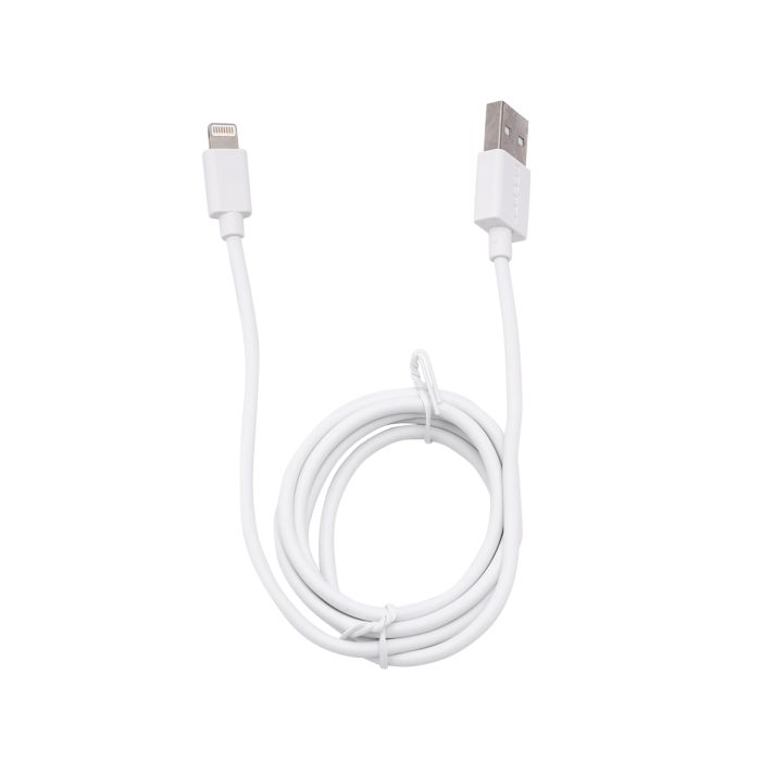 Geepas Lightning Cable - IPhone Charger Cable, USB Fast Charging Cable For IPhone 7 Plus/ 7/ 6s/ 6 Plus/ 5c/ Ipad Pro/ Ipad Air And Other Apple Models - White
