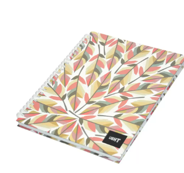 Light Spiral Hard Cover Notebook Single Line - LINBS1081807 (Pack of 5 Pcs X 100 Sheets, 10X8in)