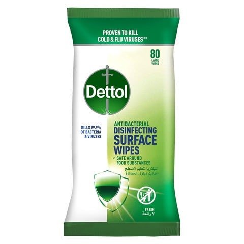 Dettol Antibacterial Disinfectant Surface 80 Wipes