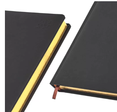 FIS Golden A5 Diary 2024 (Arabic/English) Dark Brown - FSDI19AEG24DBR