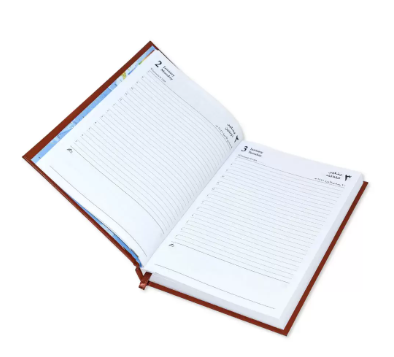 FIS A5 Diary 2023 (Arabic/English) 1 Side Padded Cover, Brown - FSDI18AE23BR