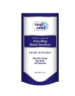 Travelling Hand Sanitizer Refill Pouch 250ml