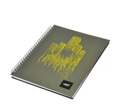 Light LINBS1081806 Spiral Hard Cover Single Line Notebook (Pack of 5 Pcs X 100 Sheets), 10X8in
