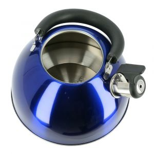 Royalford Whistling Kettle - Stainless Steel - Blue - 2 LITER